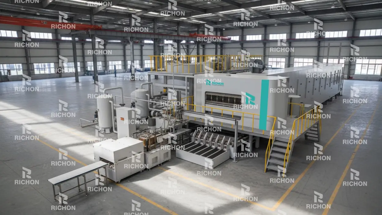 Complete automated pulp molding production line for egg tray manufacturing