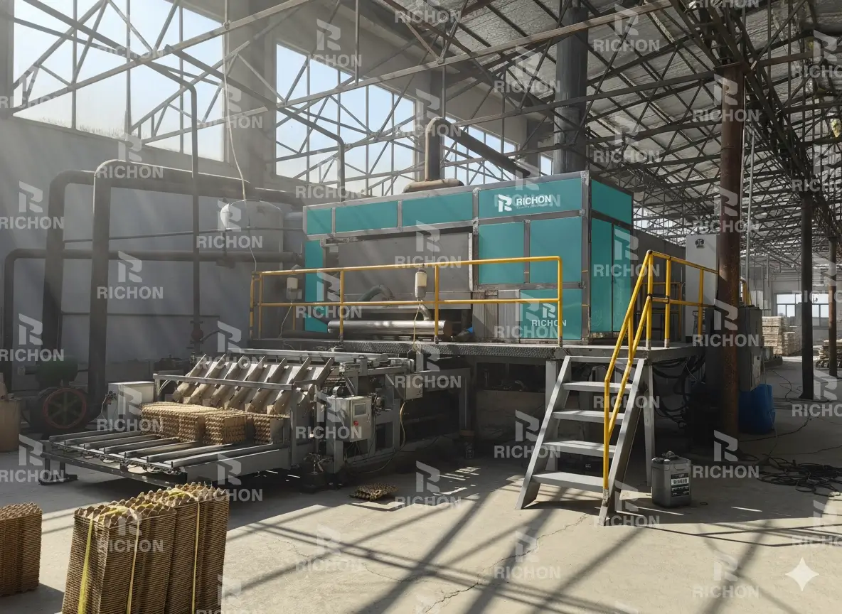 Egg tray production line showing manufacturing equipment, drying system, and cost factors