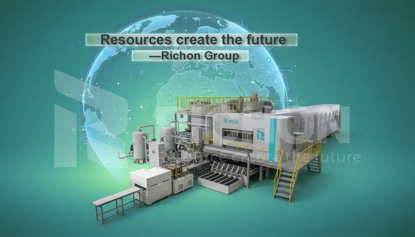 REM series egg tray production machine showing production line and molding stations