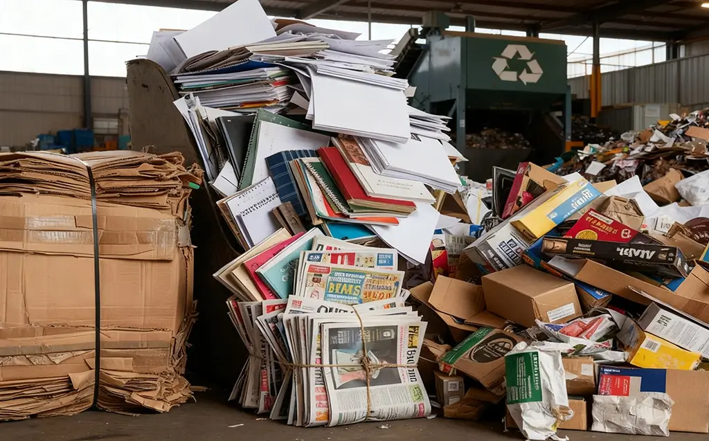 Waste paper raw materials for egg tray production