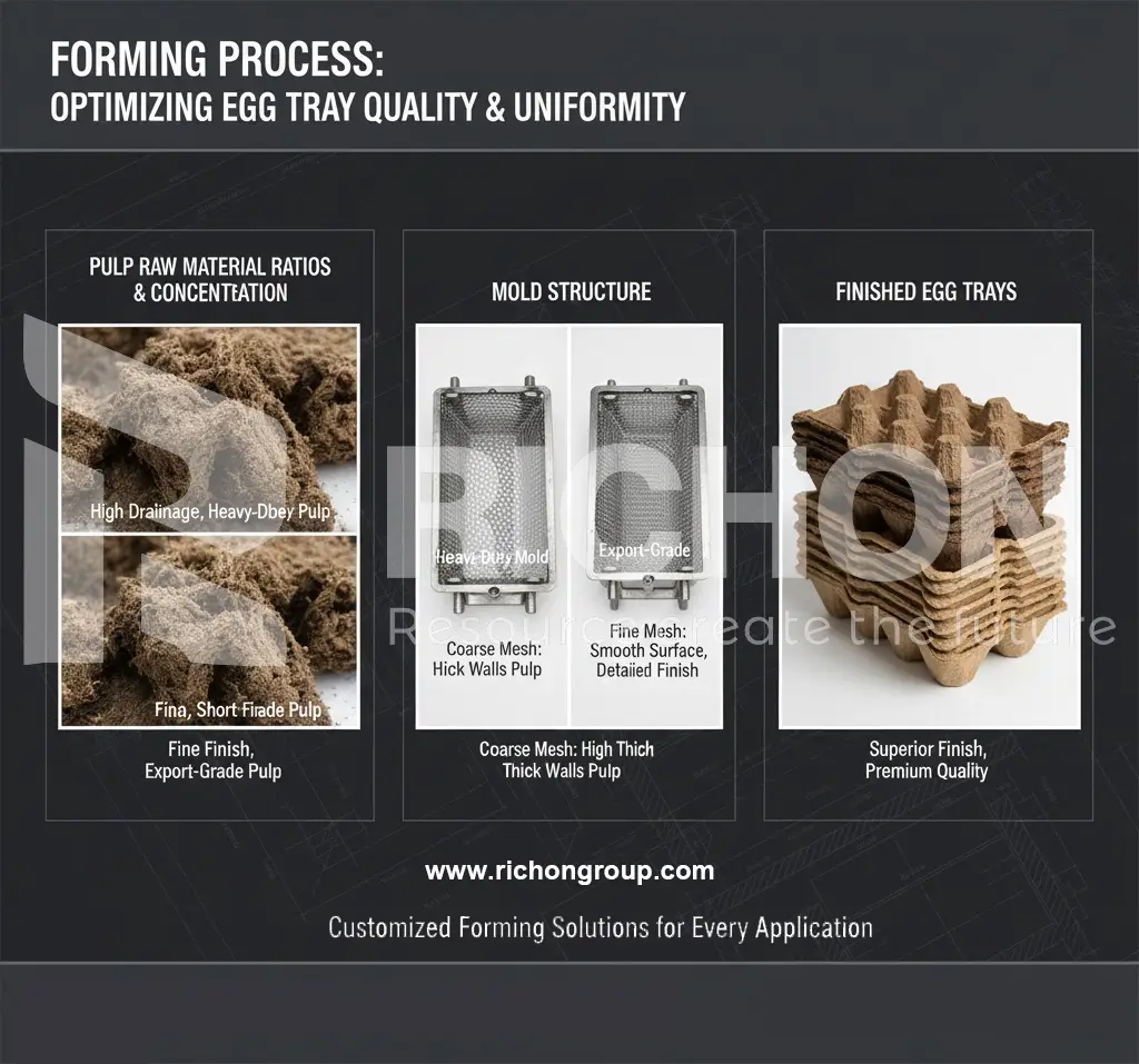 High-precision pulp molding process in egg tray manufacturing