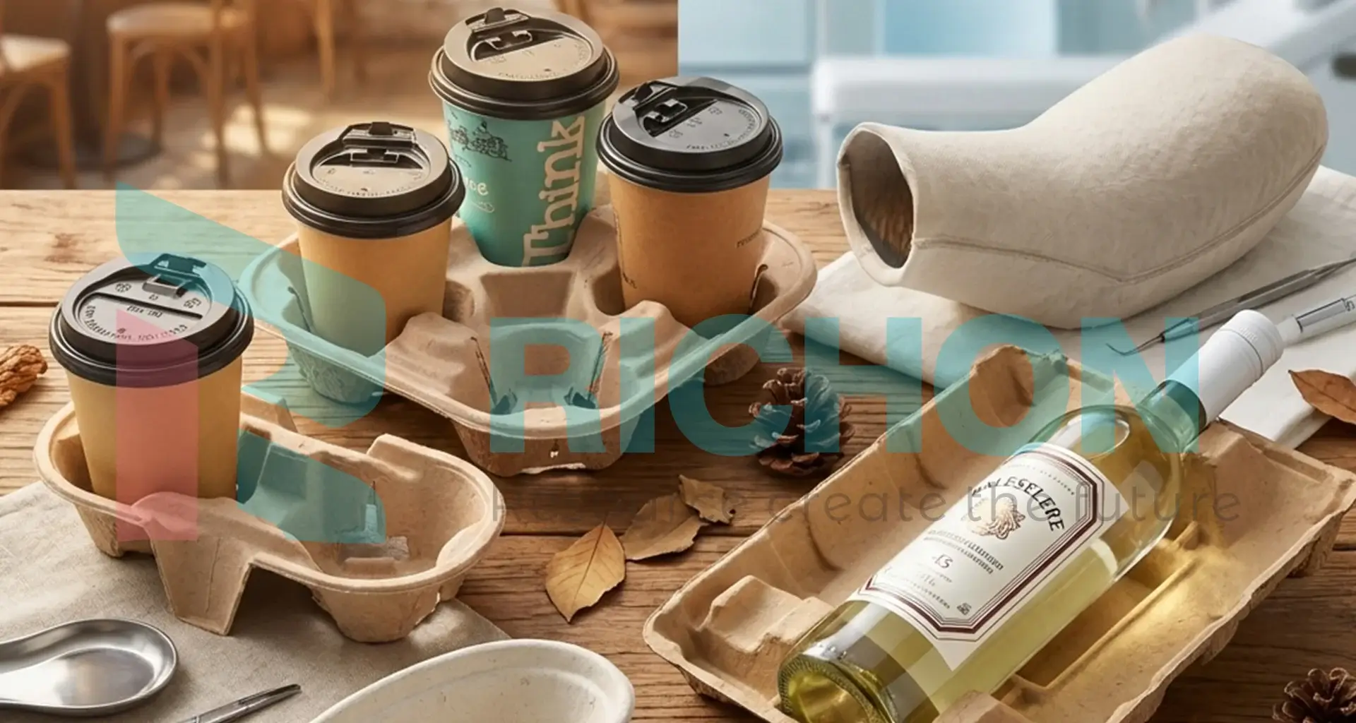 Custom molded pulp products created by interchangeable molds