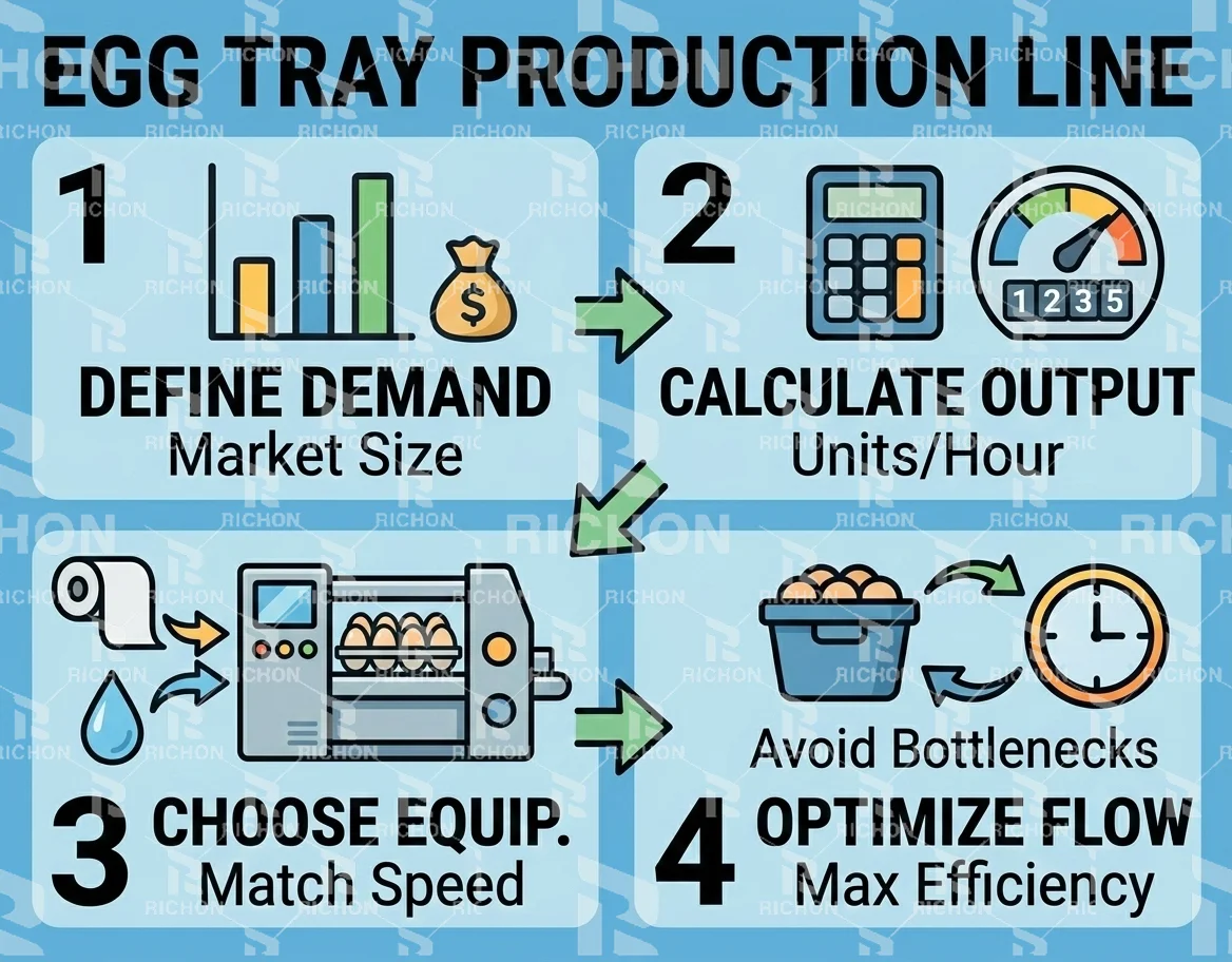 Egg tray production line capacity planning guide