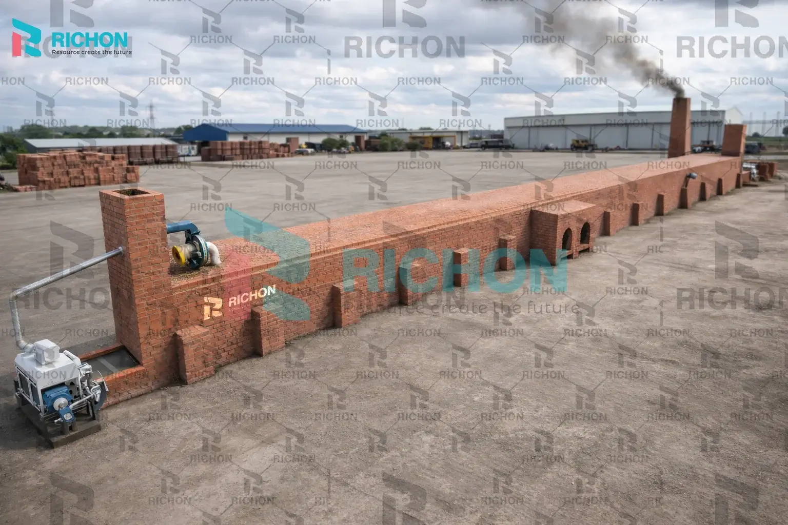 brick dryer system used in egg tray production line