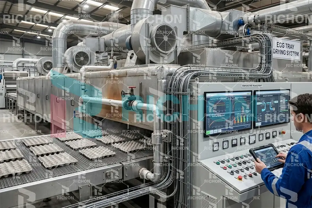 Industrial drying process control placeholder image showing airflow, temperature management, and engineering monitoring