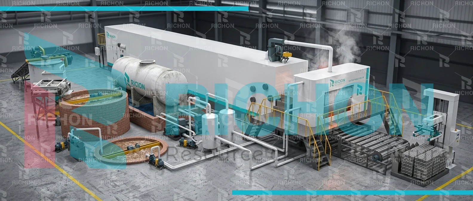 REM4-4 egg tray production line overview showing pulping forming drying and packing sections
