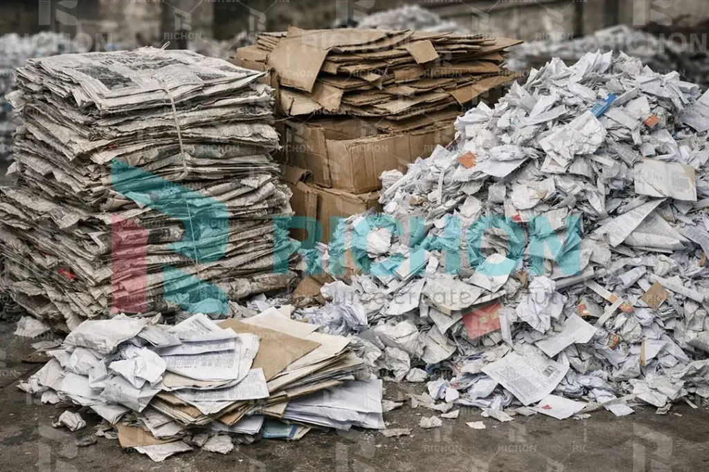 recycled waste paper raw materials used for egg tray production including newspapers cartons and office paper