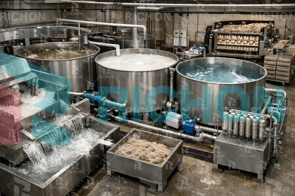 Water recycling and white water circulation system in egg tray production