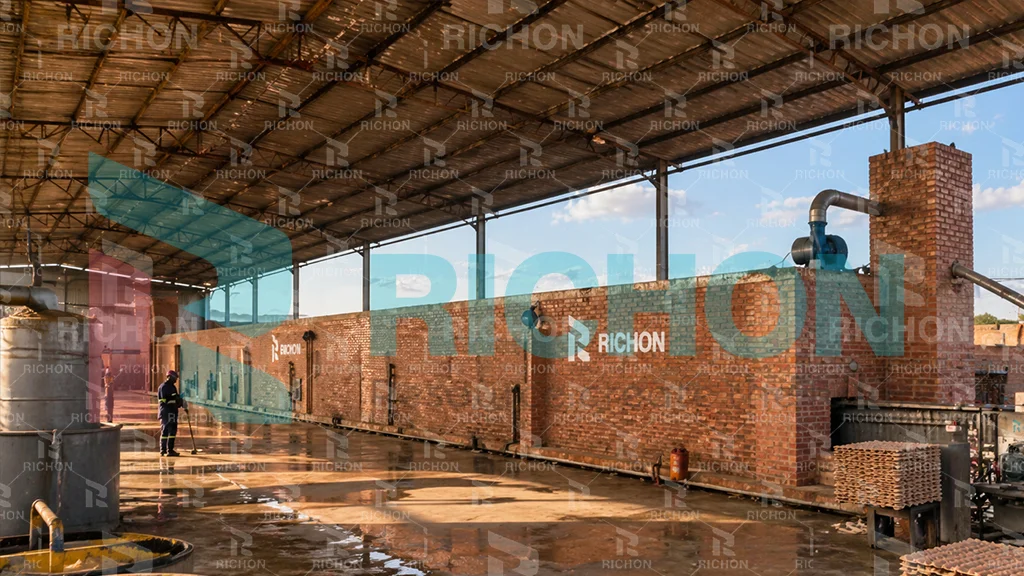 brick drying system for Africa egg tray production project