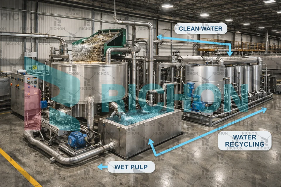 egg tray raw material pulping and water circulation system for 6000 pcs production line