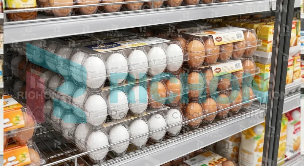 plastic egg tray transparent PET packaging for retail egg cartons