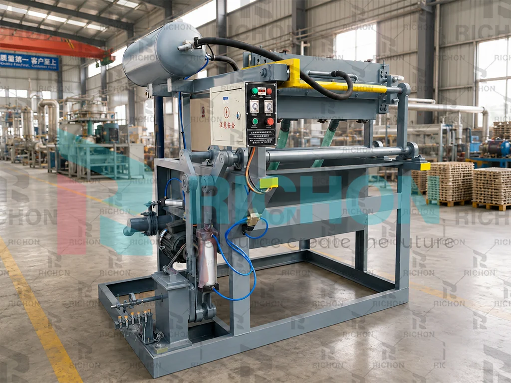 Richon REM3-1 1000 pcs per hour egg tray production line with pulping forming and wet tray transfer systems