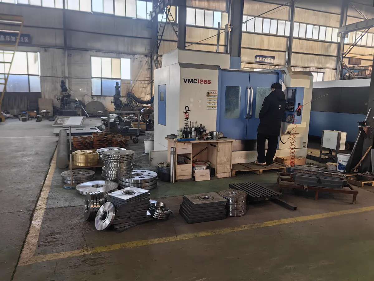 CNC machining of equipment parts in the workshop