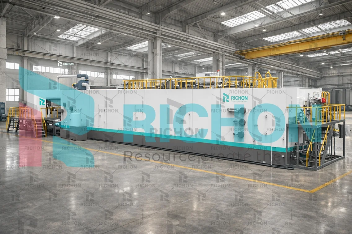 egg-tray-enclosed-drying-equipment Illustrative enclosed egg tray drying equipment in a factory